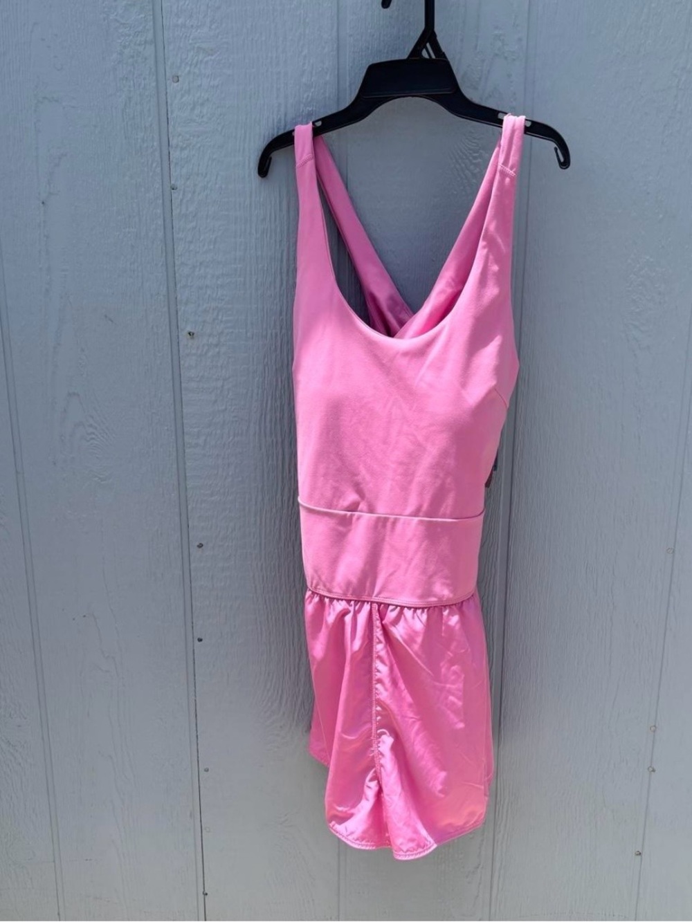 Pink Women's Crossback Active Buttersoft Romper
